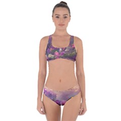 Floral Blossoms  Criss Cross Bikini Set by Internationalstore