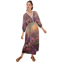 Floral Blossoms  Grecian Style  Maxi Dress by Internationalstore