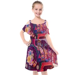 Fantasy  Kids  Cut Out Shoulders Chiffon Dress by Internationalstore