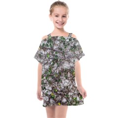 Climbing Plant At Outdoor Wall Kids  One Piece Chiffon Dress by dflcprintsclothing