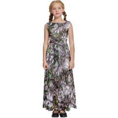 Climbing Plant At Outdoor Wall Kids  Satin Sleeveless Maxi Dress by dflcprintsclothing