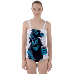 Whiskey T- Shirtwhiskey T- Shirt Twist Front Tankini Set by ZUXUMI