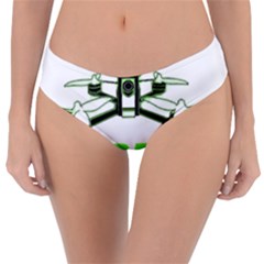 Drone Racing Gift T- Shirt Distressed F P V Race Drone Racing Drone Racer Pattern Quote T- Shirt (4) Reversible Classic Bikini Bottoms by ZUXUMI