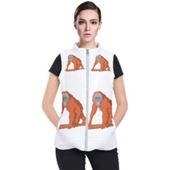 Orangutan T-shirtwhite Look Calm Orangutan 07 T-shirt (1) Women s Puffer Vest by EnriqueJohnson