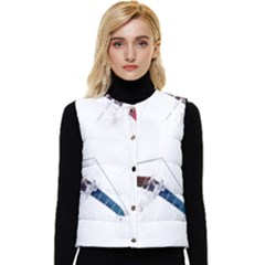 Paragliders T-shirtparaglider Sport Art #paraglider T-shirt (1) Women s Button Up Puffer Vest