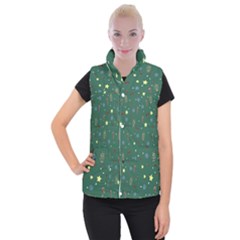 Twigs Christmas Party Pattern Women s Button Up Vest by uniart180623