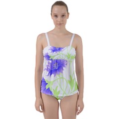 Flowers Pattern T- Shirtflowers T- Shirt Twist Front Tankini Set by EnriqueJohnson