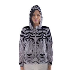 Tiger Head Women s Hooded Windbreaker by Ket1n9