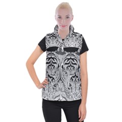 Tiger Head Women s Button Up Vest by Ket1n9