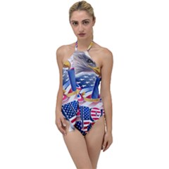 Independence Day United States Of America Go With The Flow One Piece Swimsuit by Ket1n9