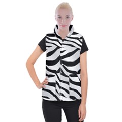 White Tiger Skin Women s Button Up Vest by Ket1n9