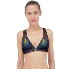 Beautiful Peacock Feather Classic Banded Bikini Top by Ket1n9