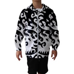 Ying Yang Tattoo Kids  Hooded Windbreaker by Ket1n9