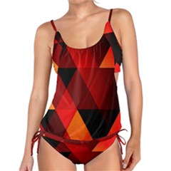 Abstract Triangle Wallpaper Tankini Set by Ket1n9