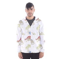 Dinosaur Art Pattern Men s Hooded Windbreaker by Ket1n9