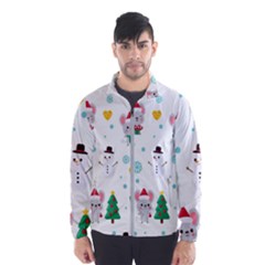 Christmas-seamless-pattern-with-cute-kawaii-mouse Men s Windbreaker by Grandong