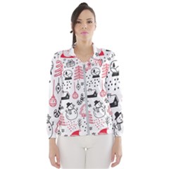 Christmas-themed-seamless-pattern Women s Windbreaker by Grandong