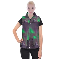 Aurora Northern Lights Celestial Magical Astronomy Women s Button Up Vest by Grandong