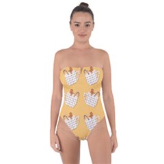 Background Stars Pattern Wallpaper Tie Back One Piece Swimsuit by Pakjumat