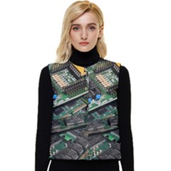 Computer Ram Tech - Women s Button Up Puffer Vest by Amaryn4rt