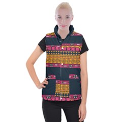 Pattern Ornaments Africa Safari Summer Graphic Women s Button Up Vest by Amaryn4rt