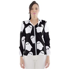 Ghost Halloween Pattern Women s Windbreaker by Amaryn4rt