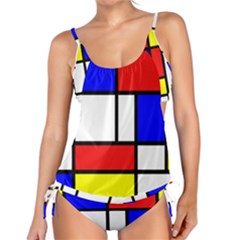 Mondrian-red-blue-yellow Tankini Set by Amaryn4rt