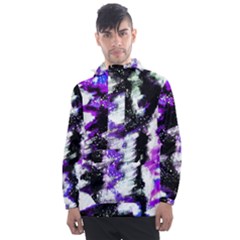 Abstract Canvas-acrylic-digital-design Men s Front Pocket Pullover Windbreaker by Amaryn4rt