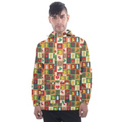 Pattern-christmas-patterns Men s Front Pocket Pullover Windbreaker