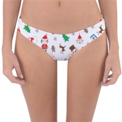 Christmas Shading Pattern Reversible Hipster Bikini Bottoms by Amaryn4rt