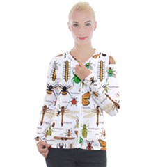 Insects-seamless-pattern Casual Zip Up Jacket by Amaryn4rt