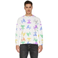 Rainbow Clown Pattern Men s Fleece Sweatshirt by Amaryn4rt