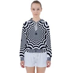 Spider Web Hypnotic Women s Tie Up Sweat