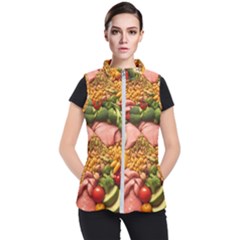 Fruit Snack Diet Bio Food Healthy Women s Puffer Vest by Sarkoni