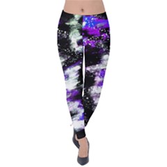 Abstract Canvas Acrylic Digital Design Velvet Leggings by Amaryn4rt