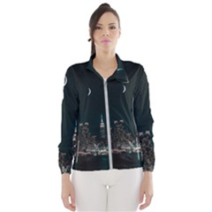 Skyline Photography Of Buildings Women s Windbreaker by Modalart