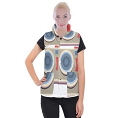 Photo Camera Machine Colorful Art Women s Button Up Vest by Ndabl3x