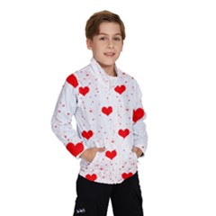 Hearts Romantic Love Valentines Kids  Windbreaker by Ndabl3x