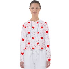 Hearts Romantic Love Valentines Women s Slouchy Sweat by Ndabl3x