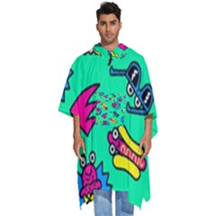 Pattern Adweek Summer Men s Hooded Rain Ponchos by Ndabl3x