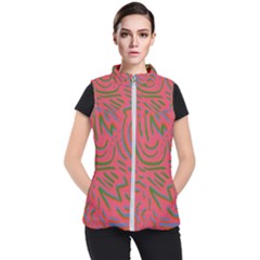 Pattern Saying Wavy Women s Puffer Vest by Ndabl3x