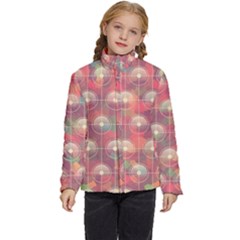 Colorful Background Abstract Kids  Puffer Bubble Jacket Coat by Sarkoni