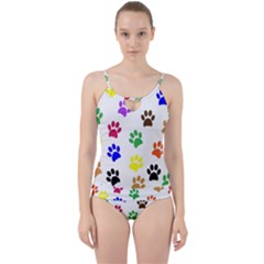 Pawprints Paw Prints Paw Animal Cut Out Top Tankini Set by Apen