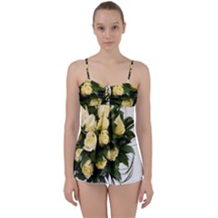 Bouquet Flowers Roses Decoration Babydoll Tankini Top by Amaryn4rt