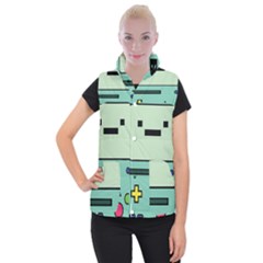 Adventure Time Beemo Bmo Illustration Cartoons Women s Button Up Vest by Sarkoni