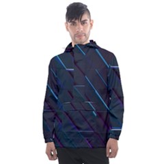 Glass Scifi Violet Ultraviolet Men s Front Pocket Pullover Windbreaker by Pakjumat