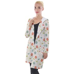 Floral Pattern Wallpaper Retro Hooded Pocket Cardigan by Apen