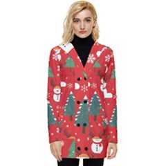 Christmas Decoration Button Up Hooded Coat  by Modalart