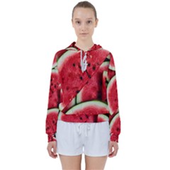 Watermelon Fruit Green Red Women s Tie Up Sweat by Bedest