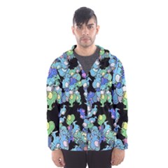 Chromatic Creatures Dance Wacky Pattern Men s Hooded Windbreaker by dflcprintsclothing